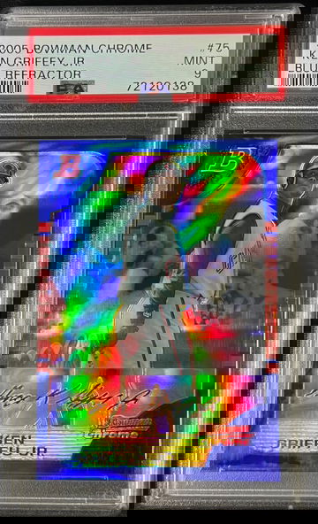 2005 Bowman Chrome Blue Refractor /150 Ken Griffey Jr PSA 9