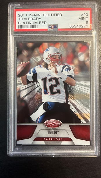 2011 Panini Certified Platinum Red Tom Brady PSA 9
