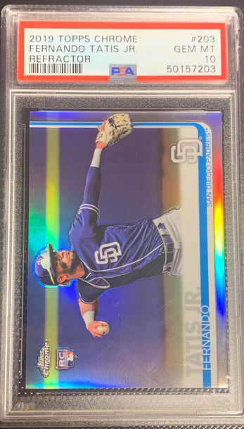 Fernando Tatis Jr 2019 Topps Chrome Refractor #203 Rookie RC PSA 10