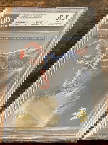 2019 Panini COURT KINGS #5 ZION WILLIAMSON ACETATE ROOKIES SP BGS 8.5