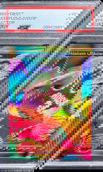 1993 Finest Hakeem Olajuwon Refractor PSA 5