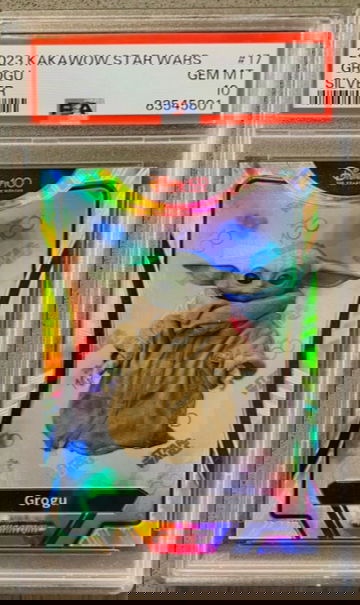 2023 Kakawow Phantom Disney 100 Star Wars Mandalorian #17 Grogu Silver PSA 10