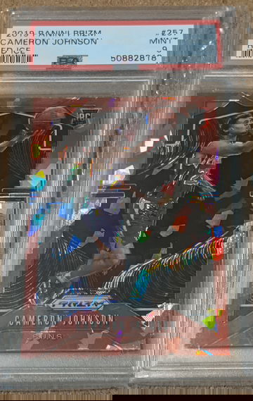 2019-20 Prizm 🏀 Cameron Johnson Red Cracked Ice PSA 9 Rookie Phoenix Suns RC 🔥