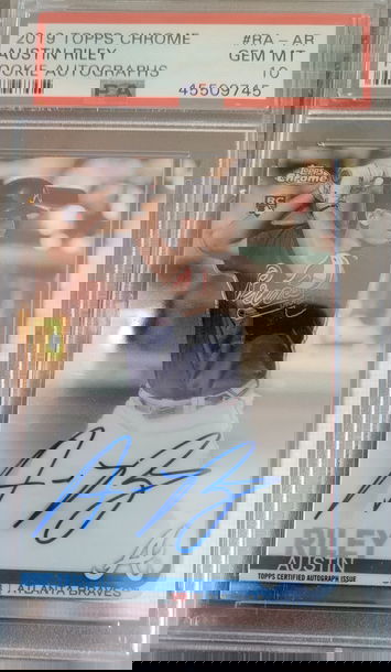 2019 topps chrome austin riley rookie auto