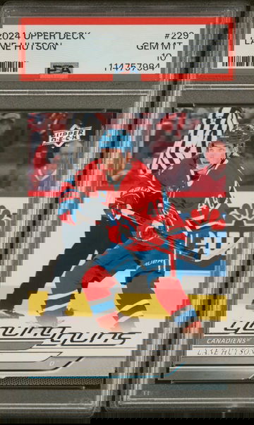 2024-25 Upper Deck Series 1 Young Guns Lane Hutson #229 RC PSA 10