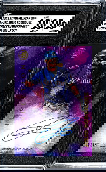 2021 Bowman Inception #PA-JRZ Julio Rodriguez /75 SGC 10