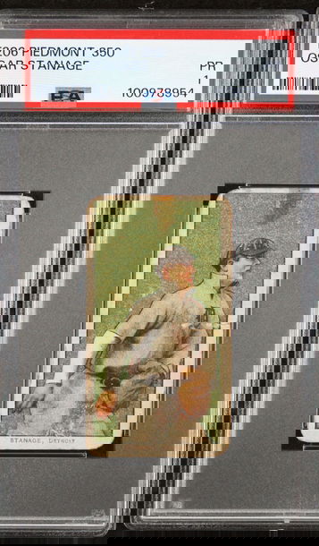 1909-11 T206 Piedmont 350 Oscar Stanage Tobacco PSA 1 PR CERT 100978954 