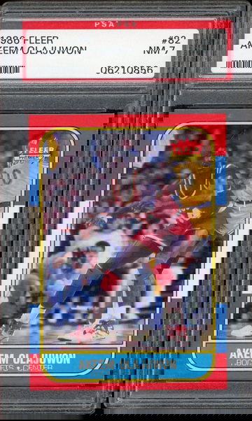 Akeem Hakeem Olajuwon PSA 7 Fleer 1986 Rookie