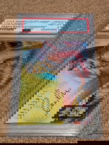 2018-19 Court Kings Luka Doncic Fresh Paint Rookie Auto /199 PSA 8 Mavericks RC