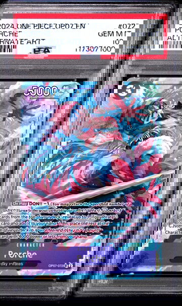 2024 Bandai One Piece OP07 Alternate Art Porche #OP07-072 PSA 10