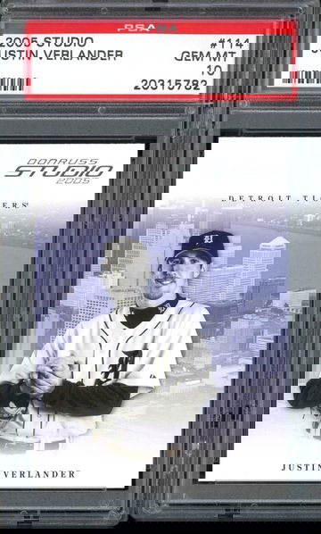 JUSTIN VERLANDER 2005 DONRUSS STUDIO #114 PSA 10 RC