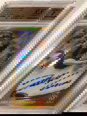 2013 Topps Chrome auto 7/50 Nolan Arenado True Gem