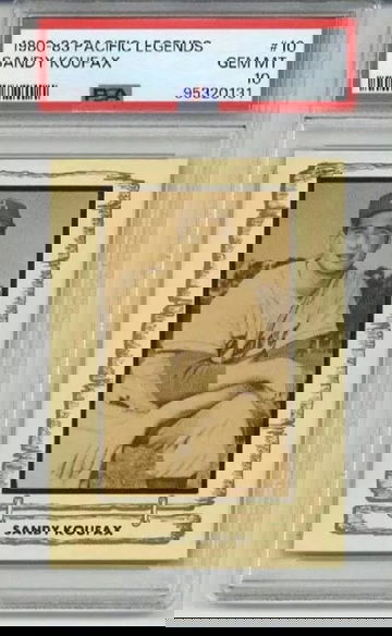 1980 - 1983 PACIFIC LEGENDS #10 SANDY KOUFAX CARD DODGERS PSA 10 LOW POP