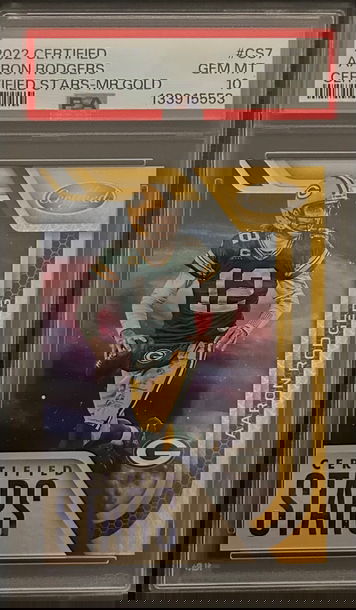 2022 Certified Aaron Rodgers Certified Stars Gold /25 PSA 10 No. CS-7