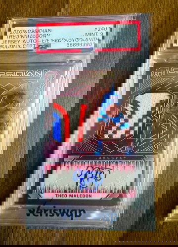 2020 Panini Obsidian Theo Maledon Electric Etch Red Rookie Auto /5 PSA 9