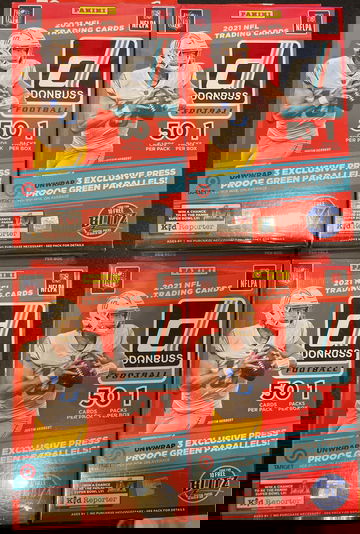 2021 Donruss Football Holidays Hangers - Set of 4