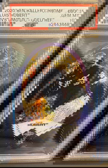 2020 Ben Baller Topps Chrome Luis Robert #BDC-15 Gold Refractor PSA 10 Gem-Mint