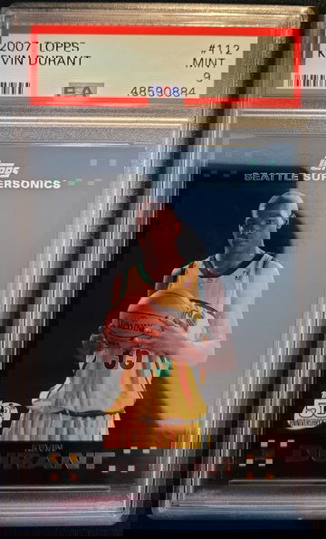 2007-08 Topps Kevin Durant 50th Anniversary Black Rookie #112 PSA 9 Tough Grade