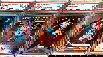 Ja Morant (1x Prizm psa 9, 1x Prizm Auto PSA 9, 1x OPTIC BLUE VELO. PSA 10)