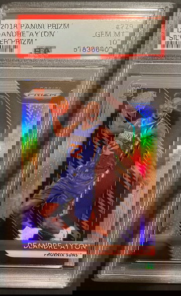 2018 Panini Prizm DeAndre Ayton #279 Rookie Card Silver PSA 10 GEM MT