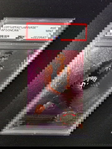 1997 Metal Universe #66 Tim Duncan PSA9