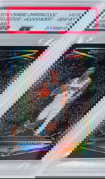 2018 Chronicles Obsidian Shai Gilgeous Alexander Orange /149 PSA 10