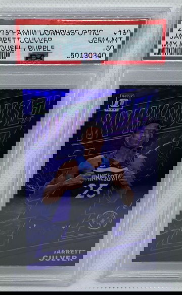 Jarrett Culver 2019-20 Donruss Optic Basketball My House Purple Prizm Holo Rookie Card PSA 10