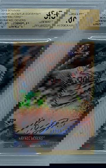 2018 Bowman Chrome Rafael Devers gold auto