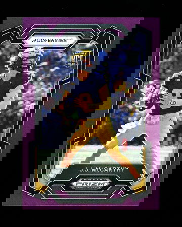 2024 Panini Prizm Draft J.J. McCarthy Rookie Purple Michigan 47/75 #132