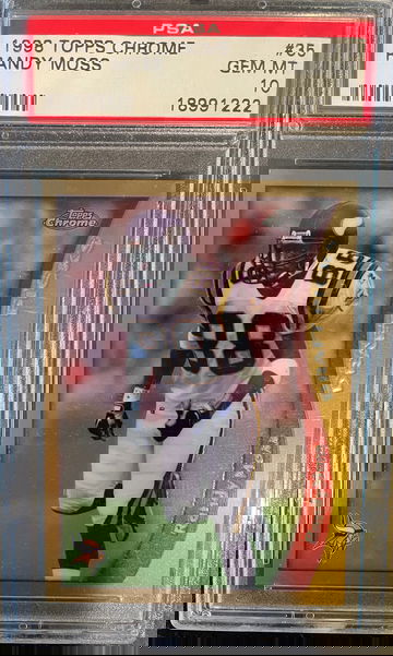 1998 Topps Chrome Randy Moss RC PSA 10 Gem Mint