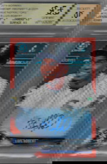 Luis Robert Bowman Chrome Orange Refractor Auto 15/25