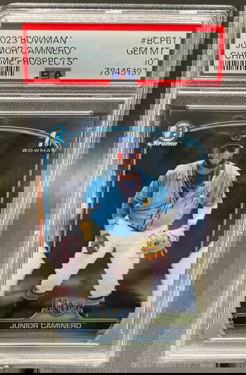 2023 Bowman Junior Caminero Chrome Prospects PSA 10