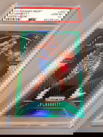 2019 Panini Prizm RJ Barrett PSA 10 Green Prizm #250