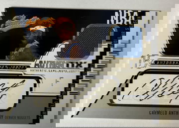 2003-04 Fleer Authentix CARMELO ANTHONY Auto Jersey RC Rookie Card /100