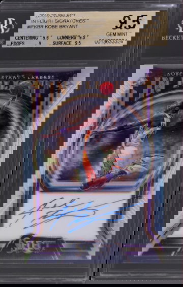 2019 Kobe Bryant Select In Flight Signatures /99 BGS 9.5