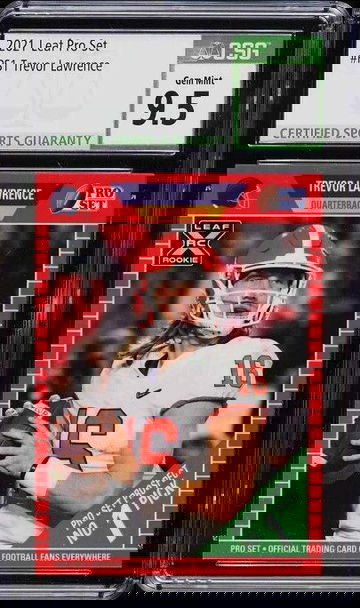 2021 TREVOR LAWRENCE LEAF PRO SET CSG 9.5 Gem MINT RC 💎🔥💎🔥