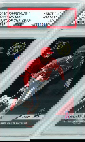 2018 Topps Now #MOY-2 Shohei Ohtani Moment of the Year PSA 10 GEM MINT!