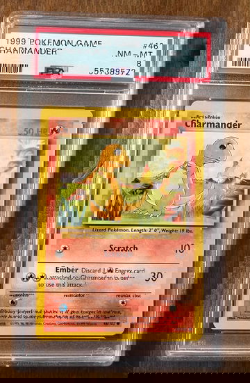 1999 Pokémon Base Set Charmander PSA 8