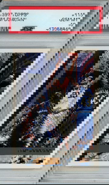 TIM DUNCAN 1997 TOPPS #115 PSA 10