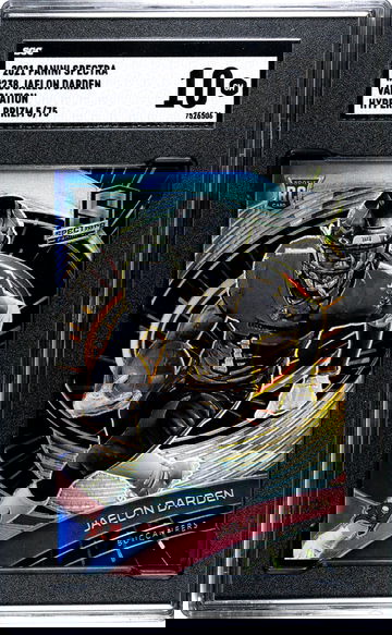 2021 Spectra #238 Jaelon Darden Hyper Prizm /75 SGC 10