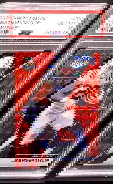 2020 Panini Mosaic 216 Jonathan Taylor Red Mosaic PSA 10