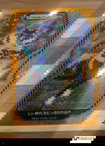 2020 Prizm La'Mical Perine No Huddle Orange Disco Prizm Rookie Card RC Jets 357