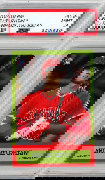 2018 Topps Throwback Thursday #179 Shohei Ohtani PSA 9 MINT!