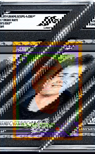 2024 Panini Score-A-Treat #17 Drake Maye Rising Stars Pumpkins SGC 10