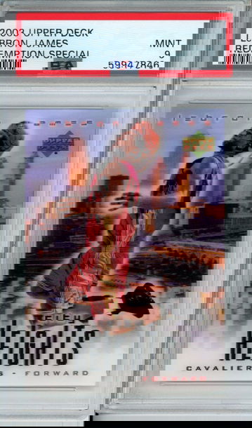 LEBRON JAMES 2003 Upper Deck City Heights Redemption ROOKIE RC PSA 9 MINT Cavs LA Lakers