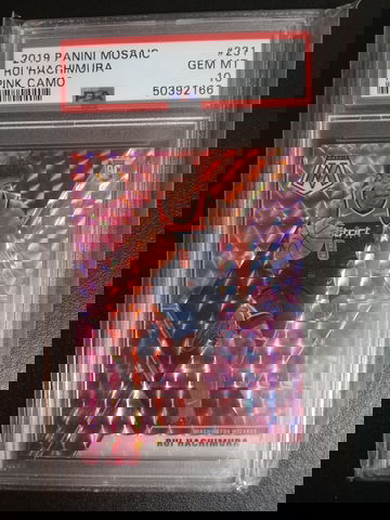 2019-20 panini mosaic pink camo Rui Hachimura RC PSA 10 