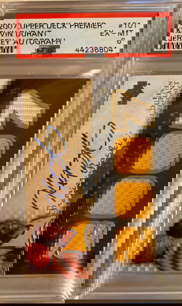 2007 Upper Deck Premier Kevin Durant Jersey Autograph PSA 6  #73/199