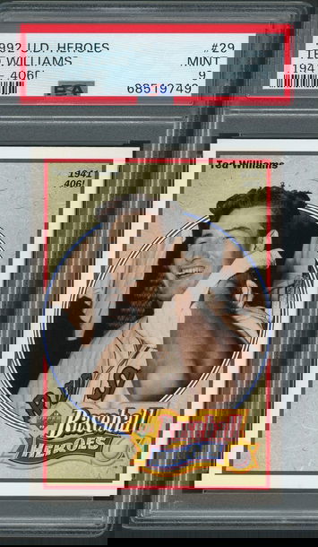 1992 Upper Deck Baseball Heroes Ted Williams 1941 .406 #29 - PSA 9