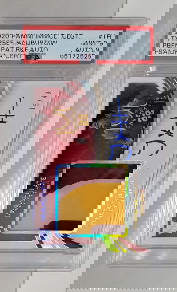 2020-21 Immaculate Collection Tyrese Haliburton #/49 RC - PSA 9 MINT AUTO 9 RPA Rookie