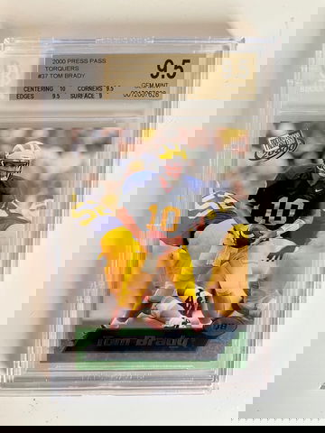 2000 Tom Brady Press Pass Torquers RC  BGS 9.5 GEM MINT